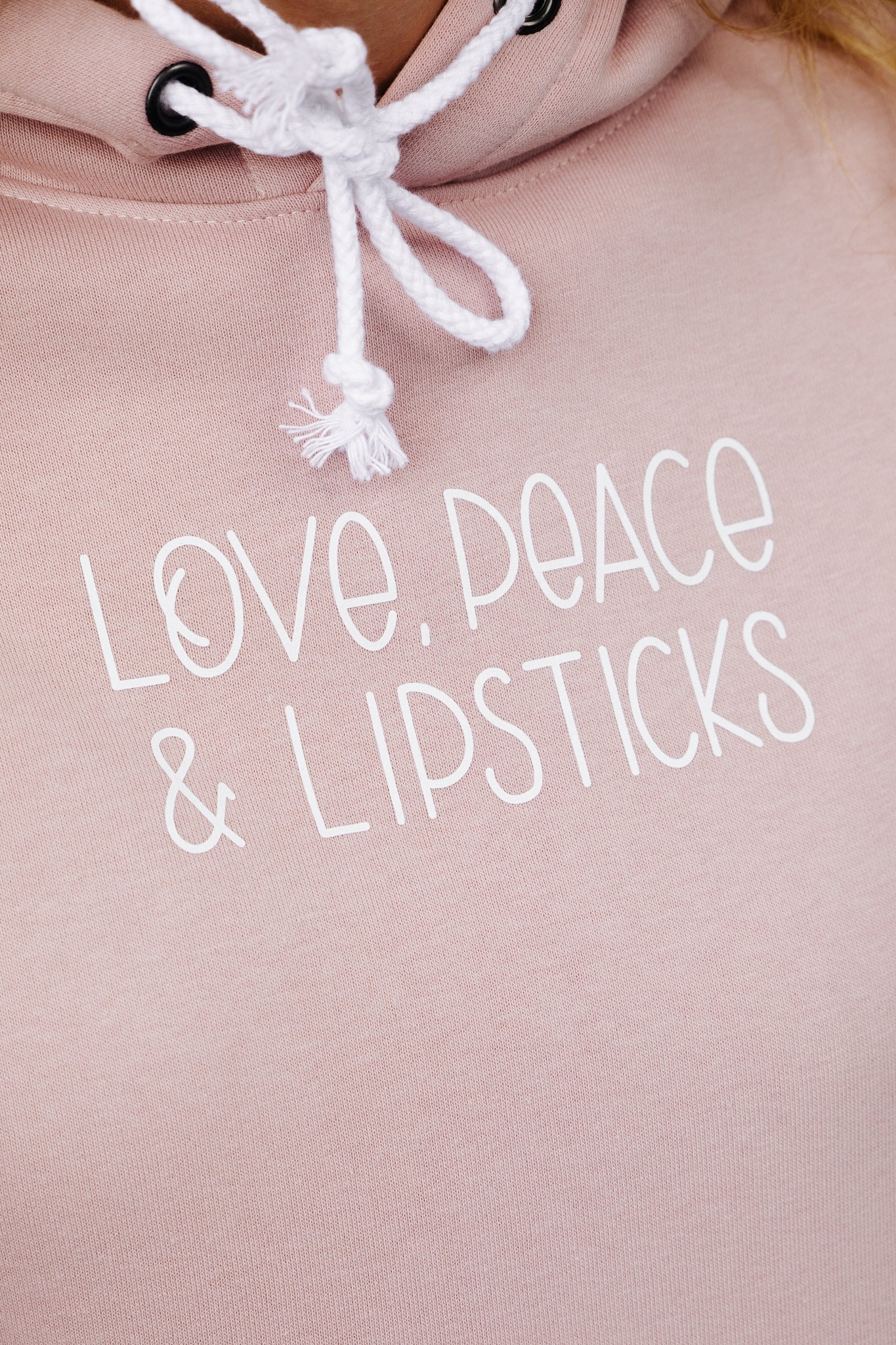 Love Peace Lipstick Hoodie